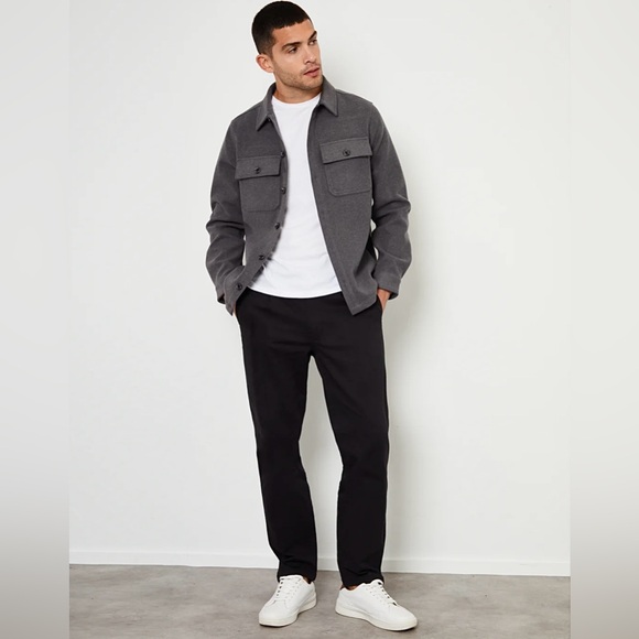 Threadbare Grey Brushed Button Up Shacket Mens Size XL - Picture 1 of 10